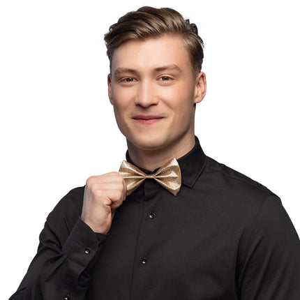 Boland Vlinderstrik Glitter goud