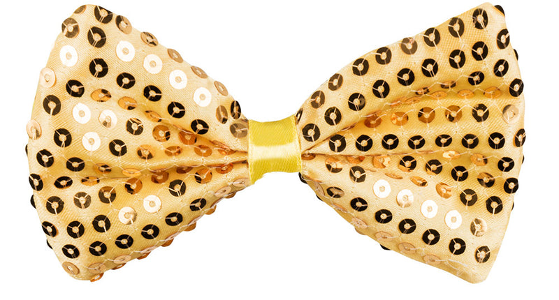 Boland Vlinderstrik goud pailletten glitter