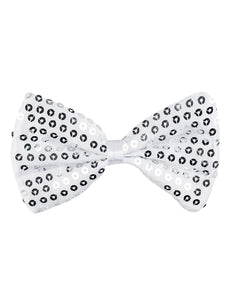 Boland Vlinderstrik zilver pailletten glitter