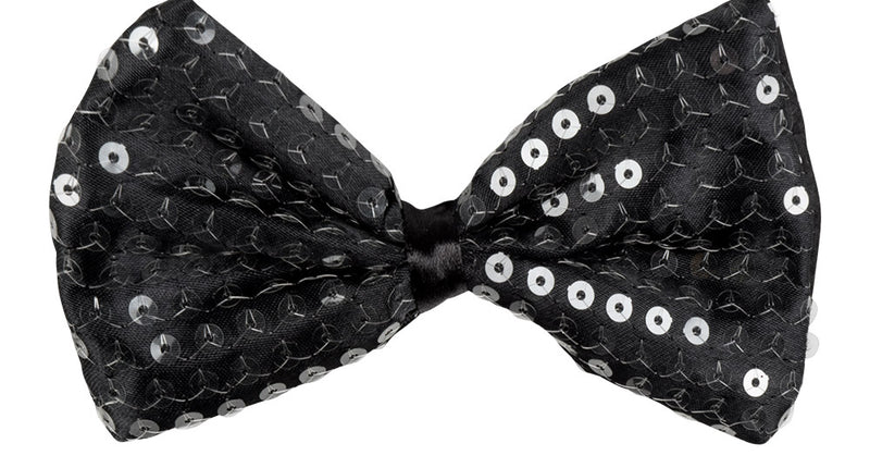 Boland Vlinderstrik zwart pailletten glitter