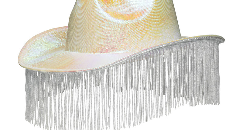 Boland Witte cowboyhoed met franjes Fabulous