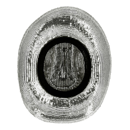 Boland Zilveren cowboyhoed glitter Texas