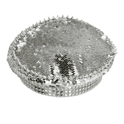 Boland Zilveren pet met studs Glam Festival