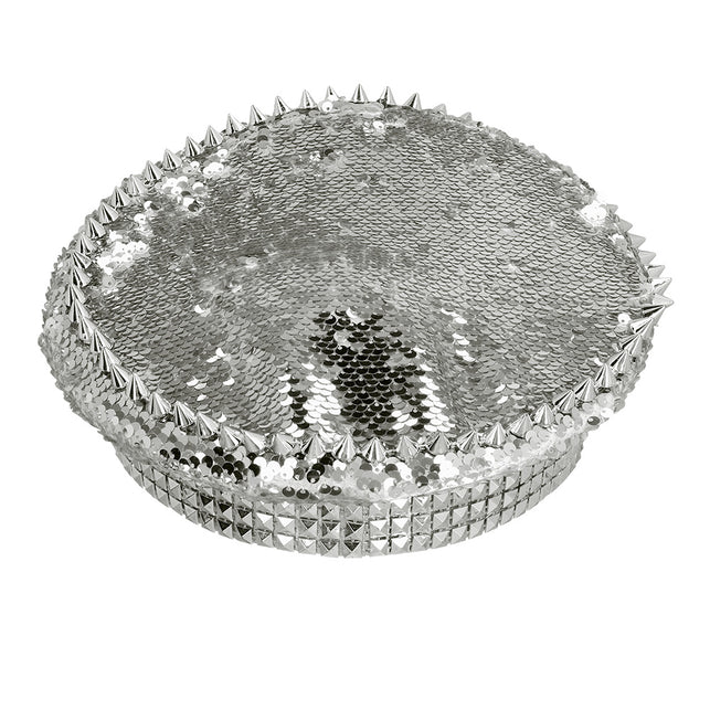 Boland Zilveren pet met studs Glam Festival