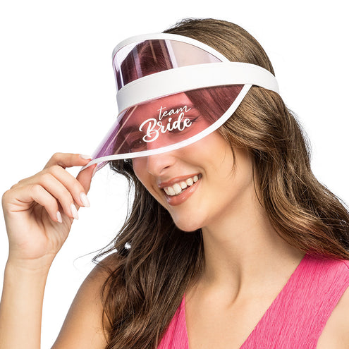 Boland Zonneklep 'Team bride' roze