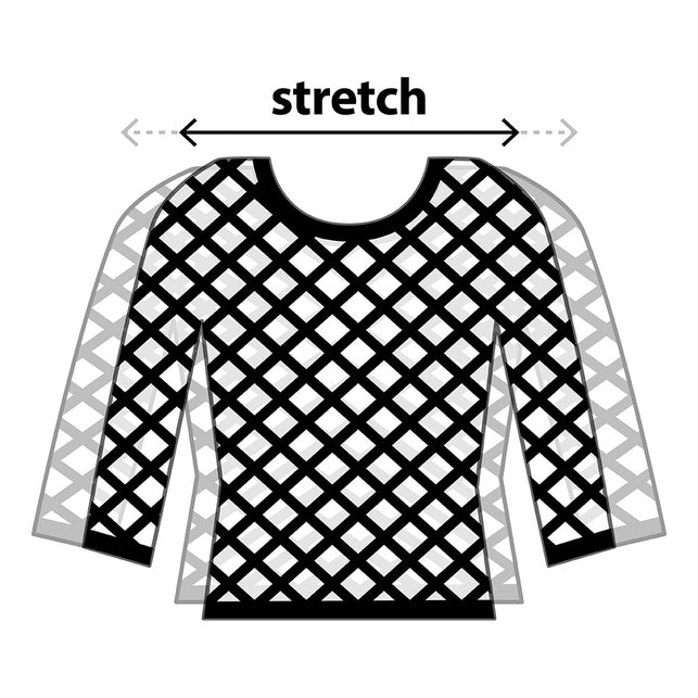 Boland Zwart visnet shirt Temptation dames (M / L/XL)