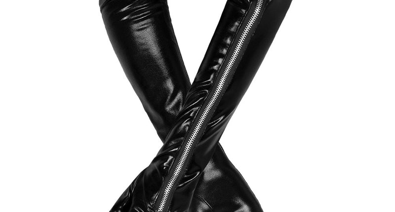 Boland Zwarte handschoenen nep leer opera Kinky