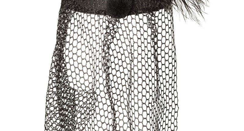 Boland Zwarte hoed met sluier Emmy