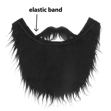 Boland Zwarte nepbaard Classic met elastiek (heren)