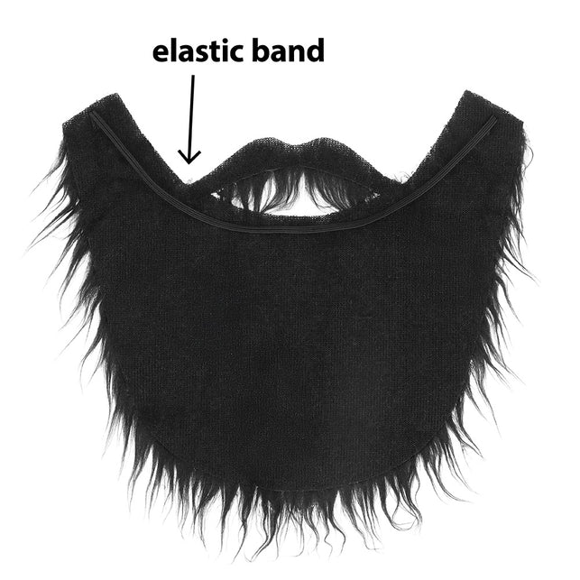 Boland Zwarte nepbaard Classic met elastiek (heren)