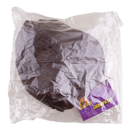 Bompapet bruine platte pet van Funny Fashion in de verpakking