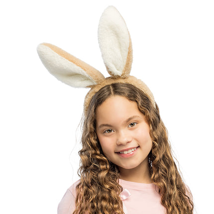 Diadeem Spring bunny konijnenoren gedragen door een meisje als paashaas