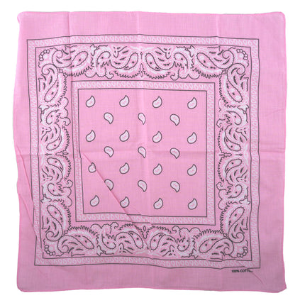 Funny Fashion Bandana roze cowboy zakdoek 50x50cm
