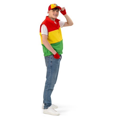 Funny Fashion Bodywarmer rood, geel, groen heren