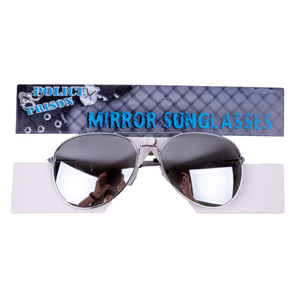 Funny Fashion Bril piloot met spiegelglas