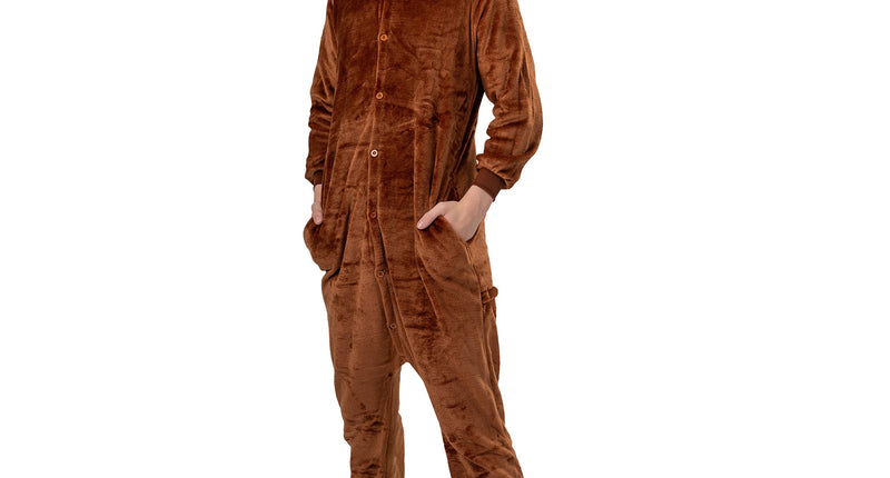 Funny Fashion Bruine Beer pak onesie volwassenen Bron
