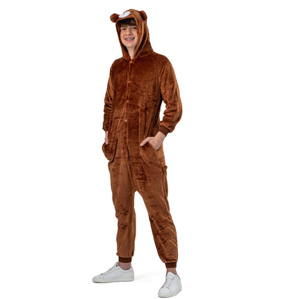 Funny Fashion Bruine Beer pak onesie volwassenen Bron