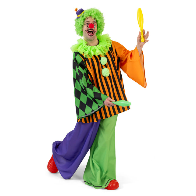 Funny Fashion Clown Pierolino volwassenen
