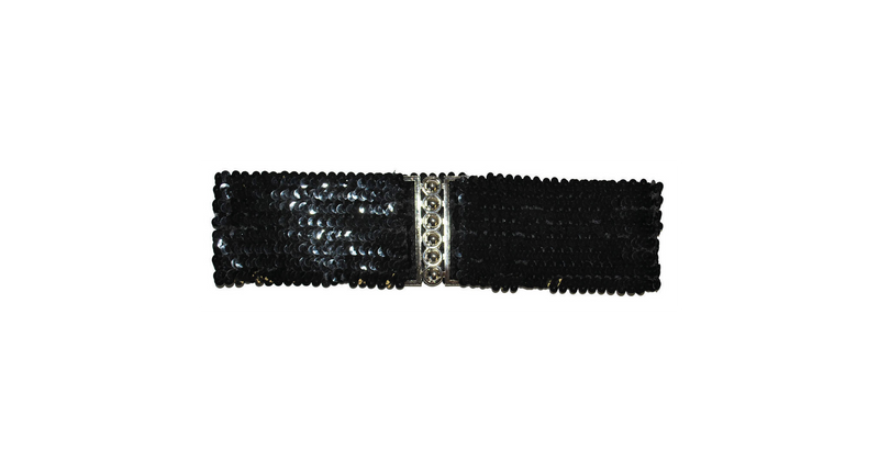Funny Fashion Disco riemen met pailletten elastisch