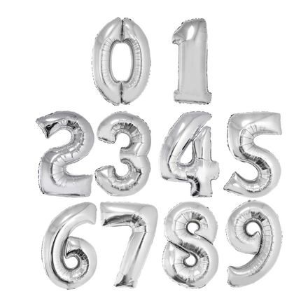 Funny Fashion Folieballon 102 cm zilver