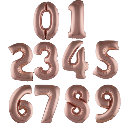 Funny Fashion Folieballon 13 cm op stokje rose goud
