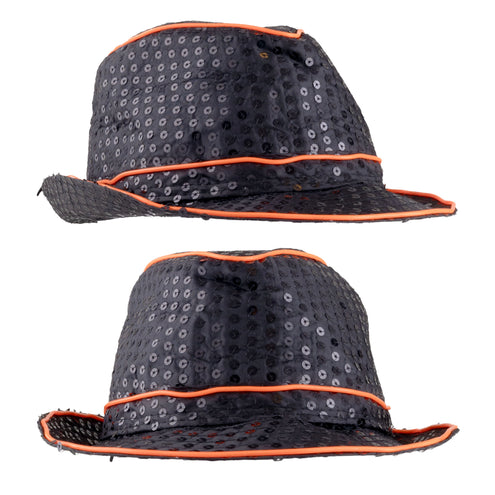 Funny Fashion Glitterhoed pailleten met licht roze