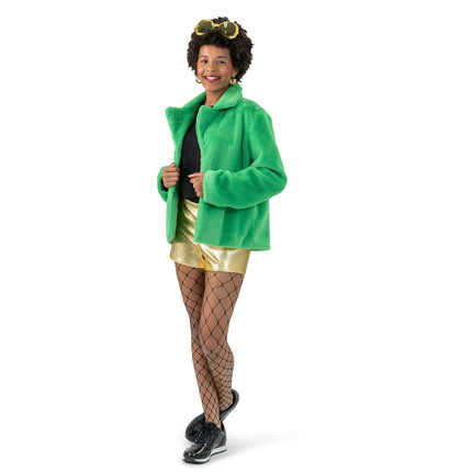 Funny Fashion Groene bontjas fluffy