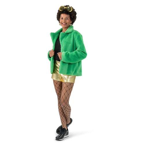 Funny Fashion Groene bontjas fluffy