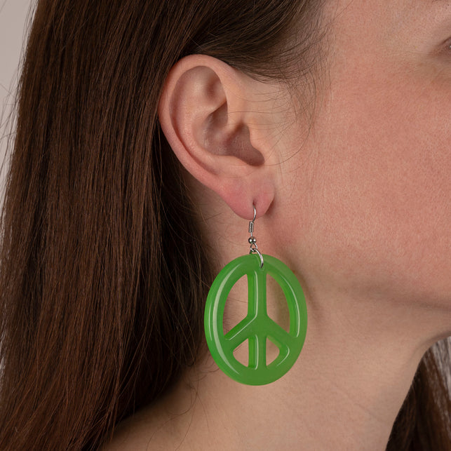 Funny Fashion Groene hippie oorbellen
