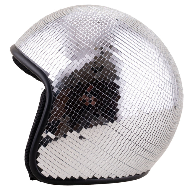 Funny Fashion Helm met spiegeltjes Disco bal