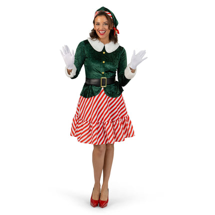 Funny Fashion Kerstman Elf hulpje jurk dames