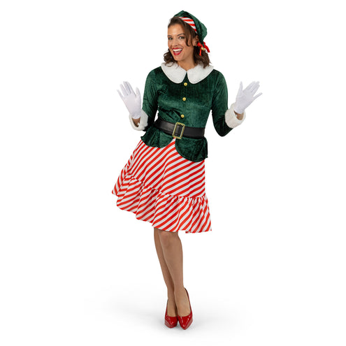 Funny Fashion Kerstman Elf hulpje jurk dames