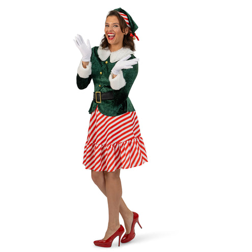 Funny Fashion Kerstman Elf hulpje jurk dames