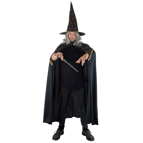 Funny Fashion Magiër cape tovenaar met sterren