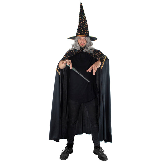 Funny Fashion Magiër cape tovenaar met sterren