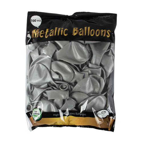 Funny Fashion Metallic zilveren ballonnen