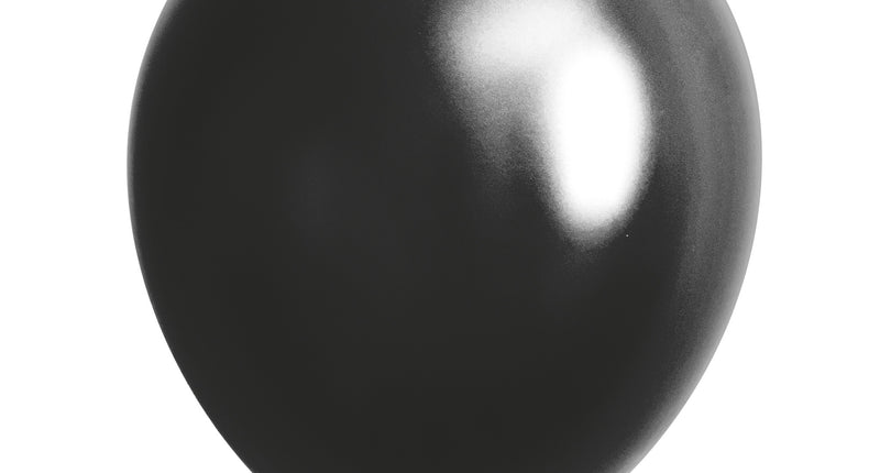 Funny Fashion Metallic zwarte ballonnen 40st
