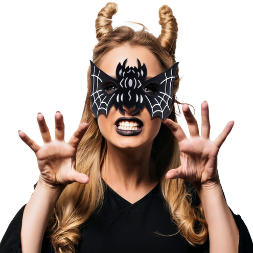 Funny Fashion Oogmasker vleermuis of spin