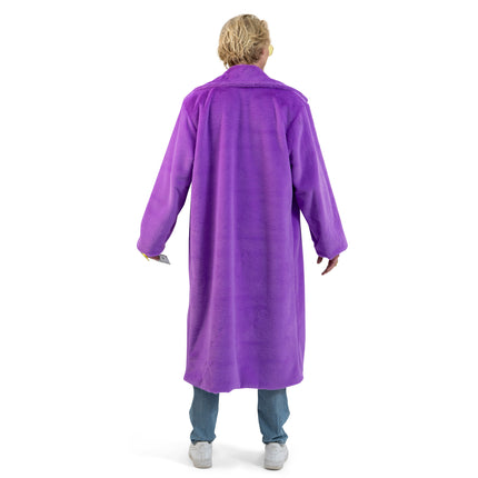 Funny Fashion Paarse Fluffy lange bont jas