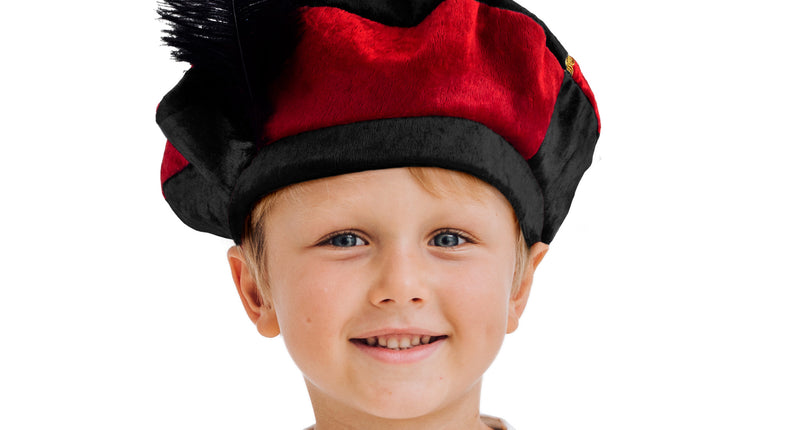 Funny Fashion Pieten muts kind rood zwart