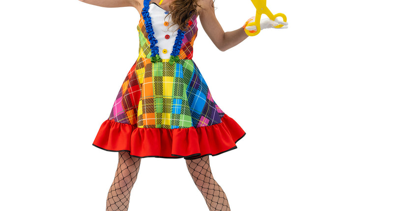 Funny Fashion Regenboog Clowns jurk dames Rosy