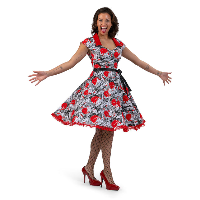 Funny Fashion Rock 'n Roll jurk dames Lilly