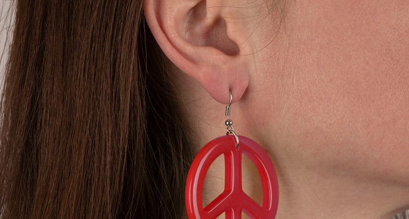 Funny Fashion Rode hippie oorbellen