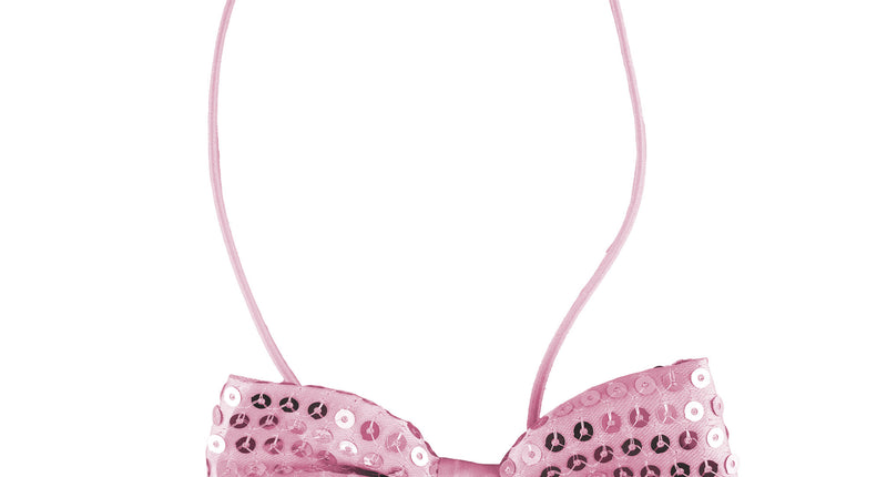 Funny Fashion Roze strikje met pailletten