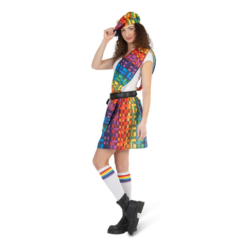 Funny Fashion Schotse kilt regenboog