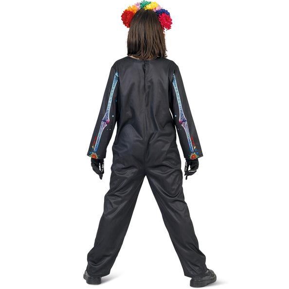 Funny Fashion Skelet jumpsuit bloemen kind day of death