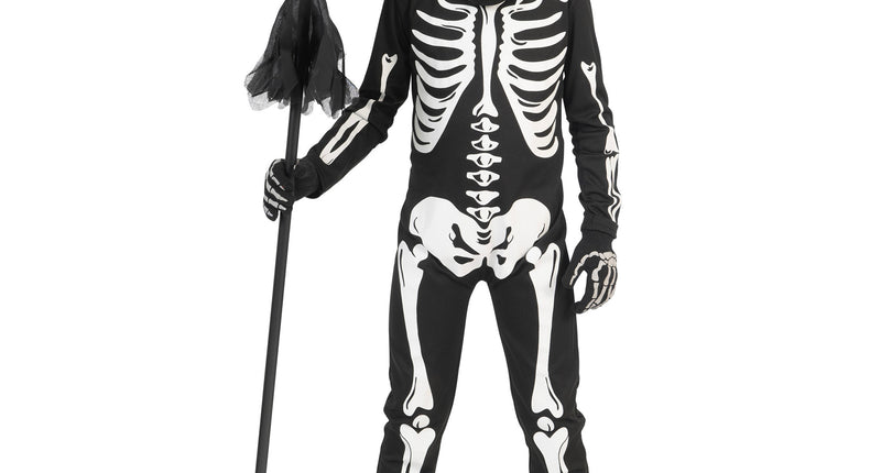 Funny Fashion Skelet pak kinderen griezelig geraamte