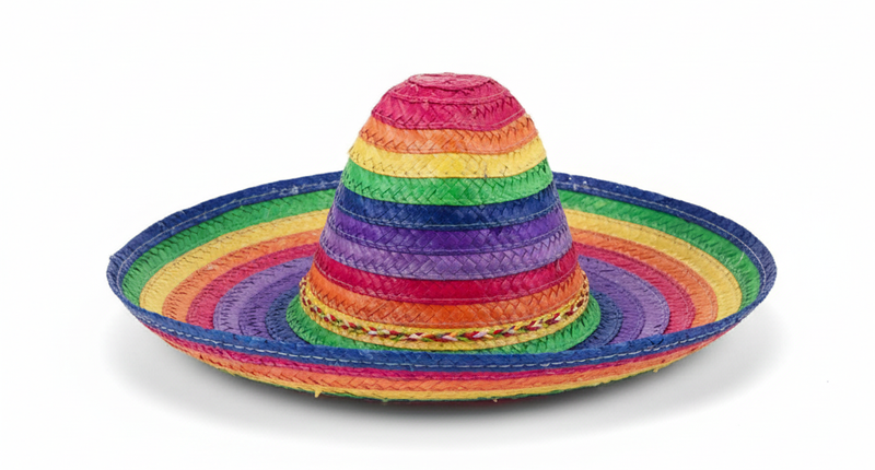 Funny Fashion Sombrero regenboogkleuren