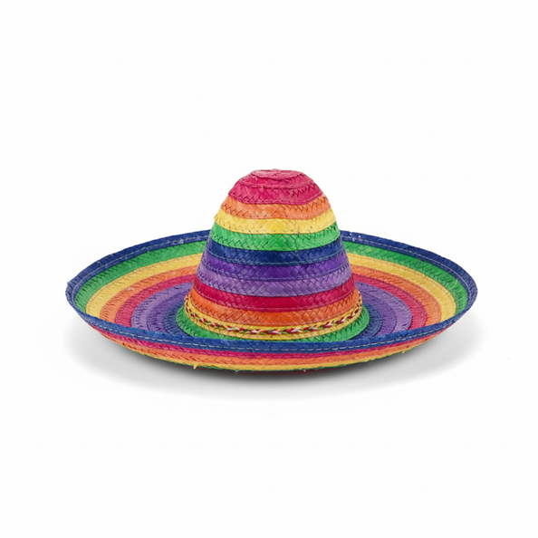 Funny Fashion Sombrero regenboogkleuren