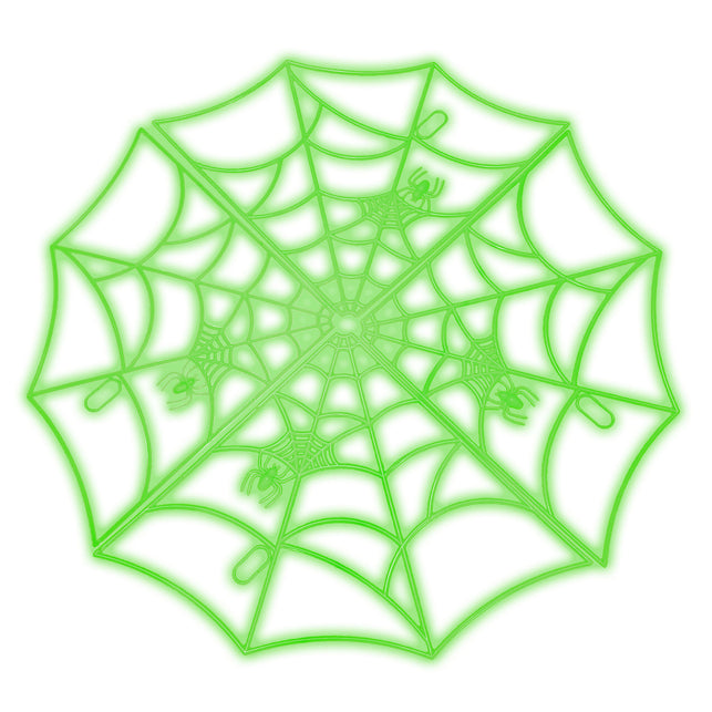 Funny Fashion Spinnenweb glow in the dark